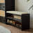 Black Upholstered Bench