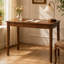 Bureau d'écriture en bois massif, bureau d'ordinateur pour bureau à domicile, bureau de travail avec tiroir de rangement et pieds en bois