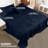 Queen Sheet Set – 4 Piece Bed Sheets For Queen Size Bed, Soft And Breathable Microfiber, Includes 1 Fitted Sheet, 1 Flat Sheet And 2 Pillowcases (Navy Blue)-128824971