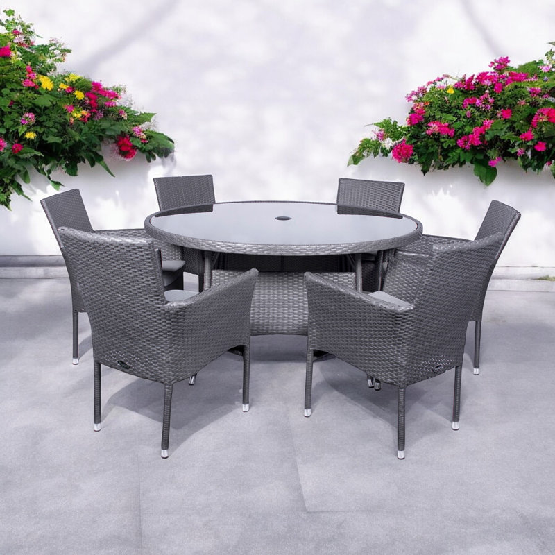 MALAGA 6 Seater Stacking Dining Set