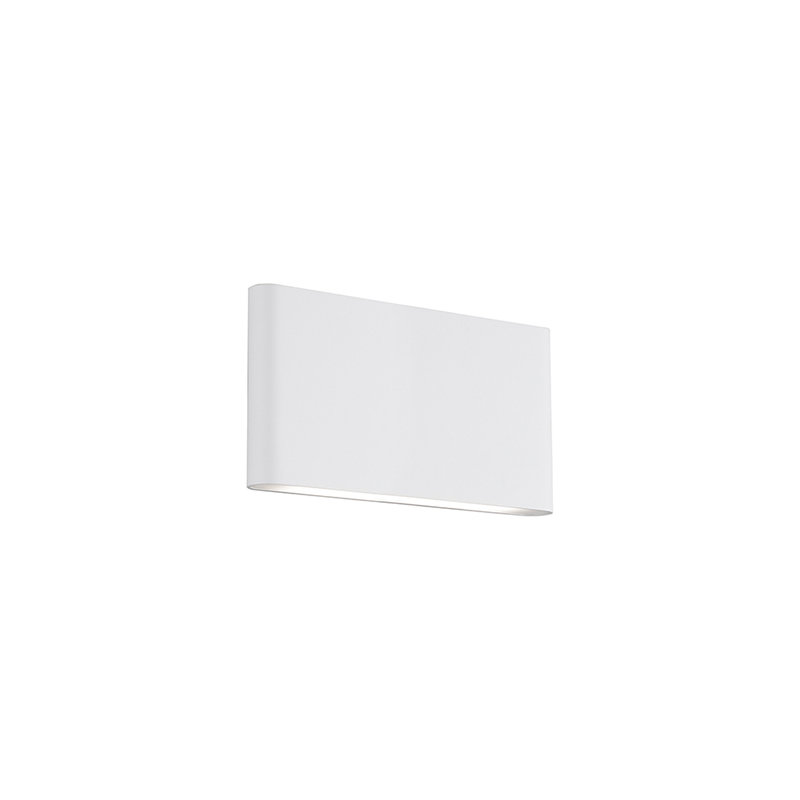 Slate Wall Sconce, LED, Frosted Glass, 5.5" H, White, 5.5" H x 9.875" W x 1.625" D