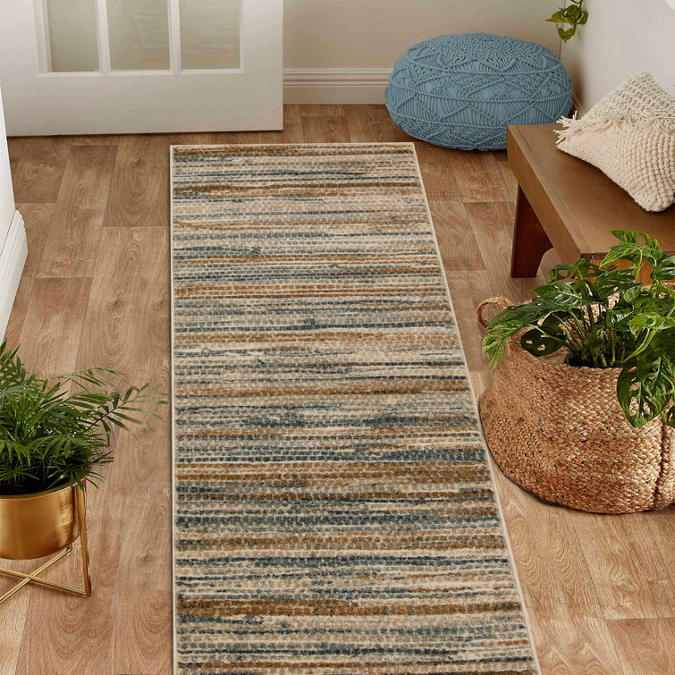Modern Abstract Area Rug in Gold