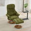 Fauteuil inclinable ergonomique avec repose-pieds, méridienne moderne pivotante à 360 ° avec repose-pieds, tissu chenille, massage par vibration à 5 points, siège chauffant et dossier réglable à 140 °