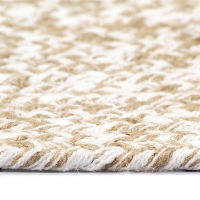 Round Zelie Solid Colour Hand Woven Area Rug, Round 150cm