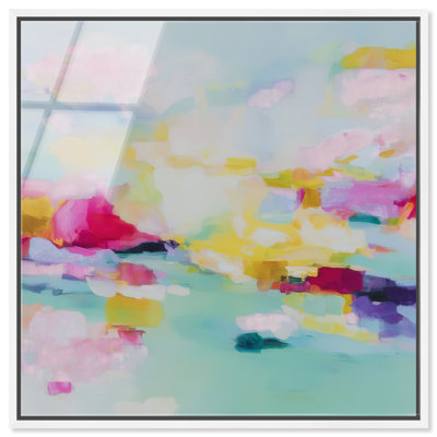 Lavande Breeze III, impression murale encadrée, reproduction sur toile, par Art Remedy, cadre blanc, 20 x 20
