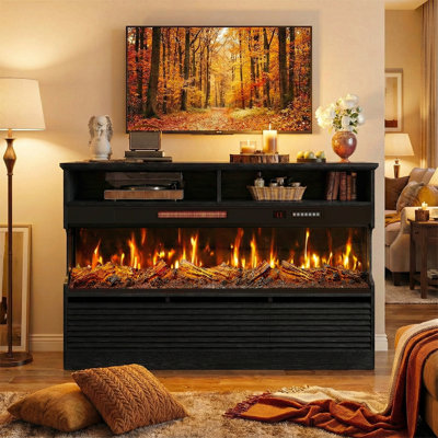 50" 3 Sided Electric Fireplace by Ivy Bronx