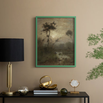 «Vintage Landscape CCLX III», reproduction encadrée - bois massif