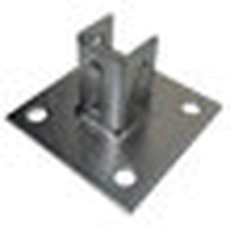 Post Base Single Channel 4-Hole - 6x6-Inches - Side Orientation