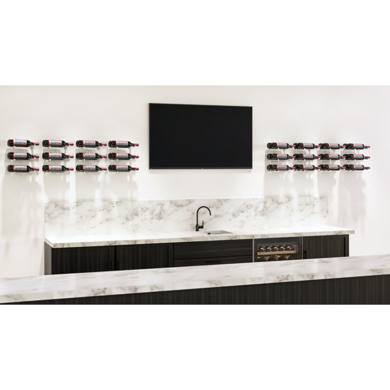 Support à vin mural pour 6 bouteilles Vino, Aluminium fraisé