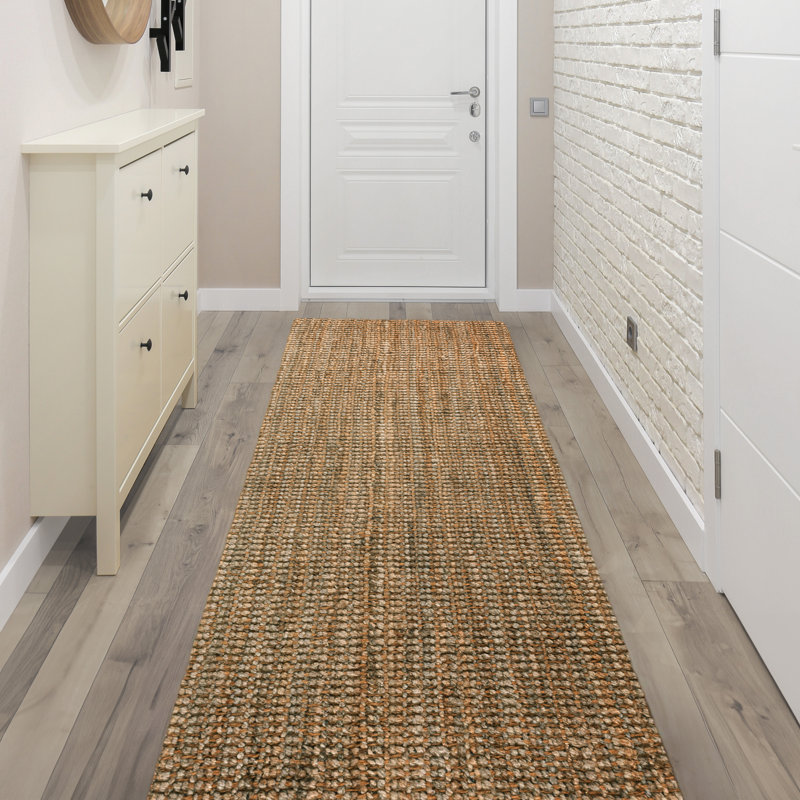 Kaileen Traditional Rustic Handwoven Jute Solid Natural Rug, Rectangle 7'8" x 10'