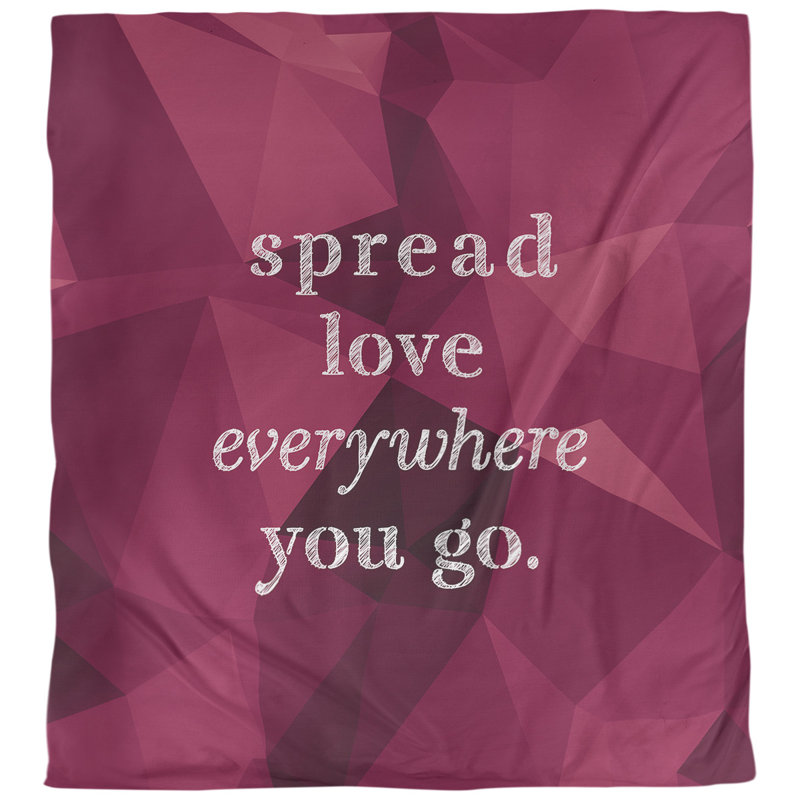 Housse de couette simple spread love quot, Housse de couette pour grand lit, Spinelle