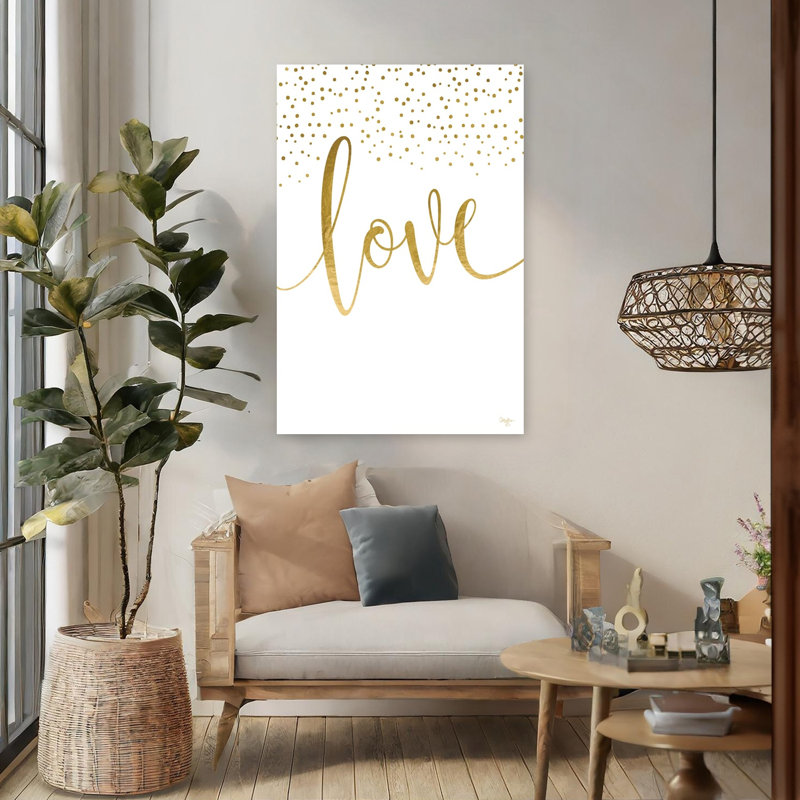 «Love Glitter», art contemporain abstrait, H 48 po x l 32 po