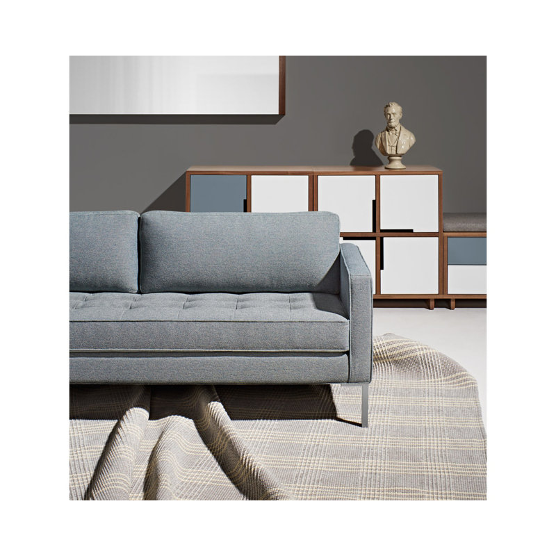 Paramount Loveseat, Sanford Ceramic Crossweave, Metal