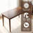 63-Inch Solid Walnut-Colored Desk, Rubberwood Desk In Mid-Century Modern Style, Ideal For Small Spaces-1678178449
