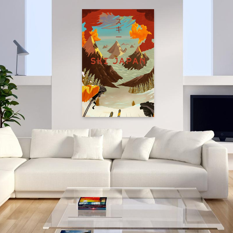 Art contemporain Art contemporain hivernal, H 48 po x l 32 po