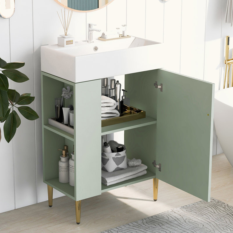 Bathroom vanity with Left side storage