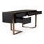 Bureau Faune wengé et or rose