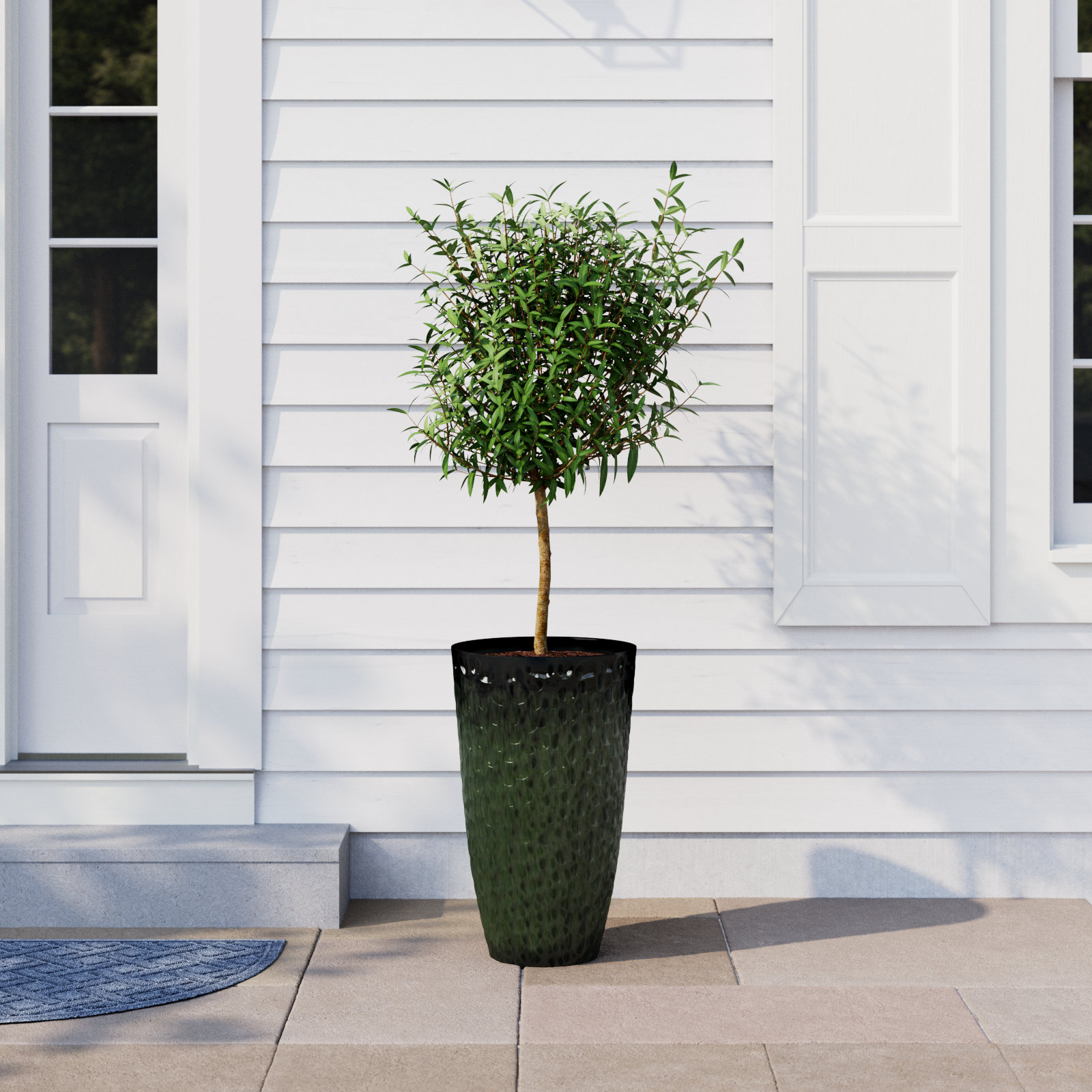 Pot Planter, 23.75" H x 13.75" W x 13.75" D, Green
