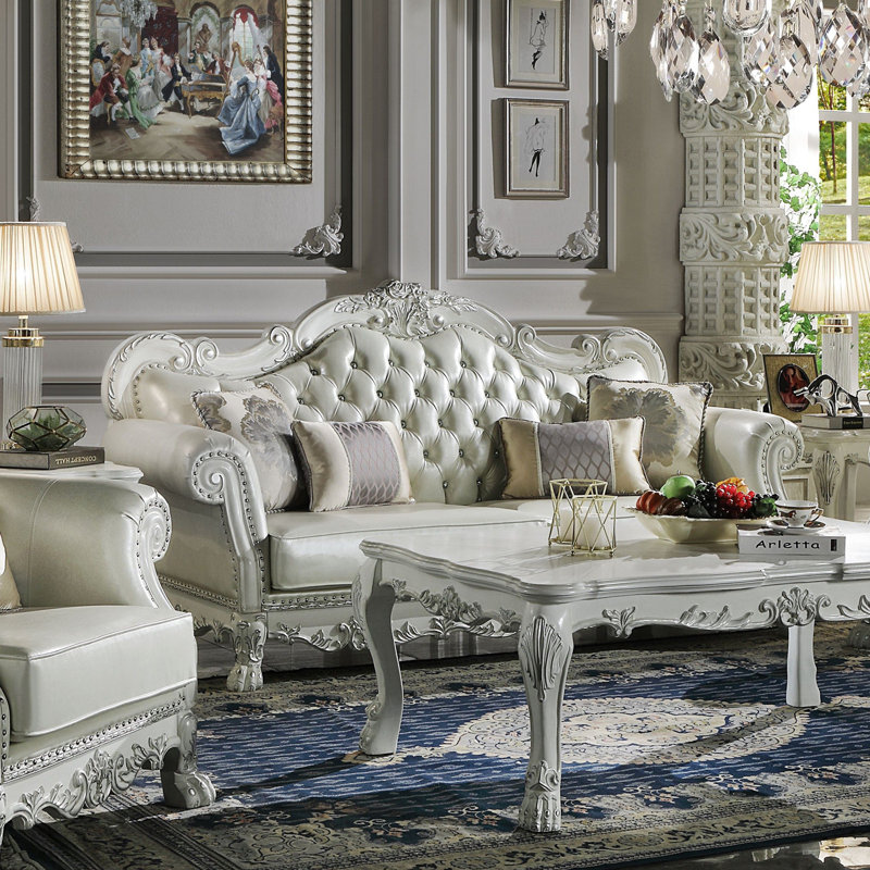 Hebron 86'' Faux Leather Sofa