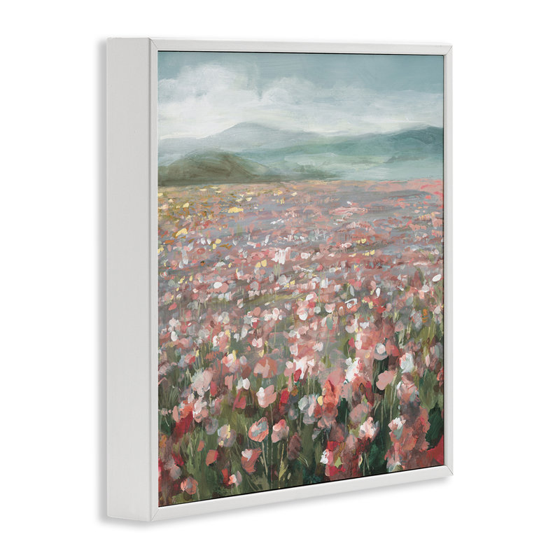 Art de fleurs de promontoire doux par Danhui Nai bf-999, Giclée encadrée blanc bord de mer, H 17 po x l 17 po