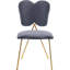 Angel 17.71'' H Velvet Upholstered Metal Side Chair-1136189232