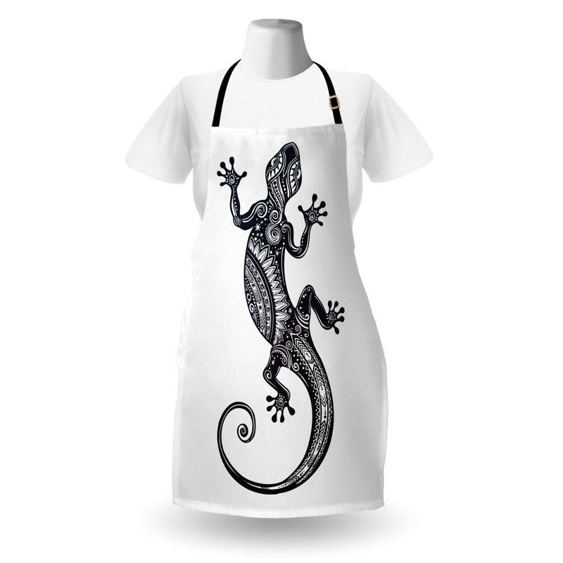 Tablier East Urban Home Gecko, cuisine de jardinage, taille adulte, gris pâle / blanc