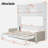 Modern Murphy Bed With Upholstered Sofa And Storage Shelves-434851586
