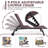  Patio Chaise Lounge Chair Set Of 2 With Table, Adjustable Backrest & Wheels, Oversized 26" W Outdoor Poolside Recliners