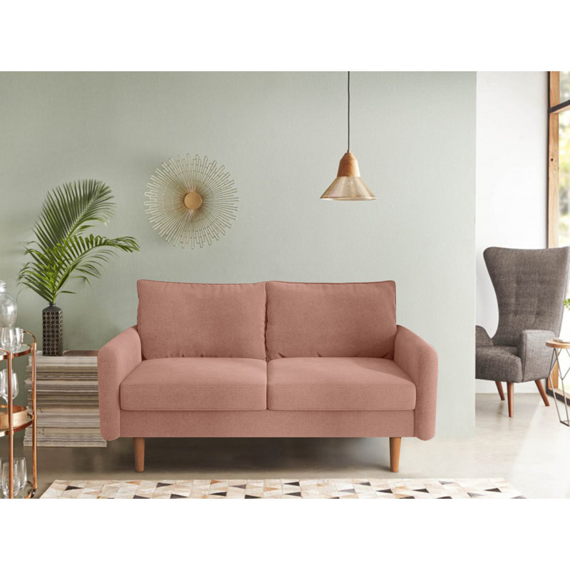 Morrone 57.8'' Velvet Loveseat, Rose Velvet