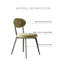 Chaise moderne et simple en velours rembourré-1186499391