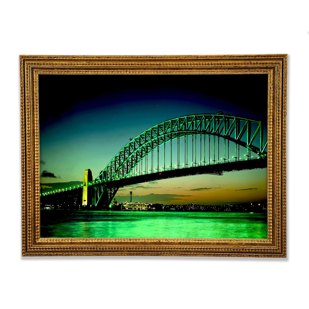 Sydney Harbour Bridge Green Cast - Einzelner Bilderrahmen Kunstdrucke