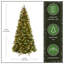 9' Charleston Pine Hinged Tree With 600 Clear Lights