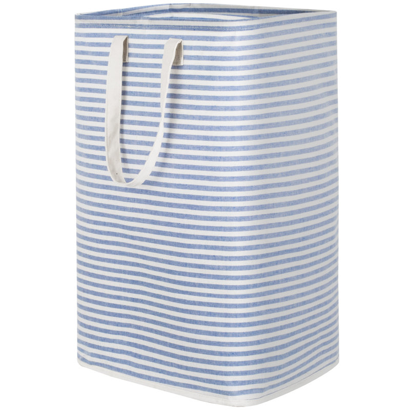 Laundry Hamper, Blue, 26.4" H x 15.7" W x 11.8" D