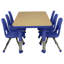 Table rectangulaire d'activités en T avec moulures totales réglables-109512148-109512140-109512145