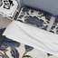 Blue Gold Peonies Symphony IV BeddingMicrofiber / Polyester Duvet Cover Set-1481139862
