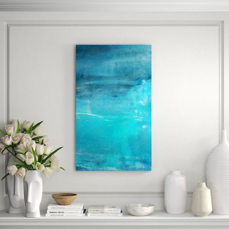 Indigo Sky III Print by Barclay Butera, 50" H x 30" W x 1.5" D, Plexi