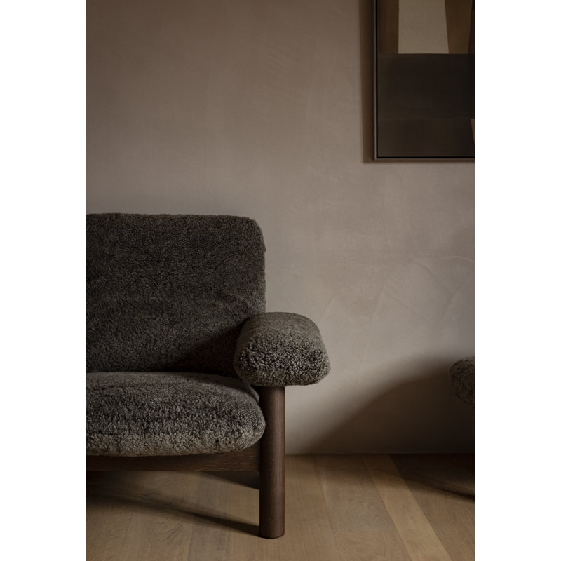 Brasilia Lounge Chair, Sheepskin Root, Walnut