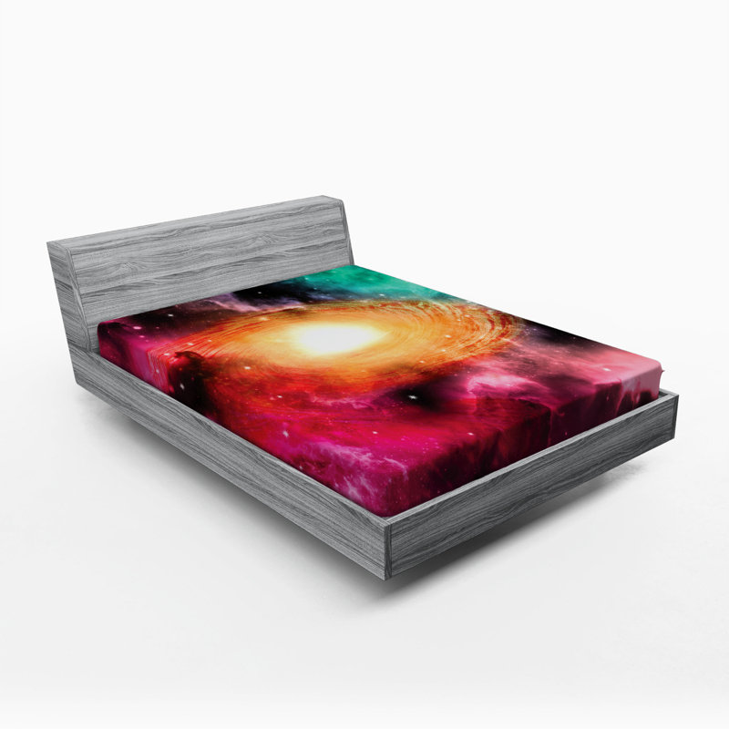 Microfiber Abstract Fitted Sheet, Full Fitted Sheet