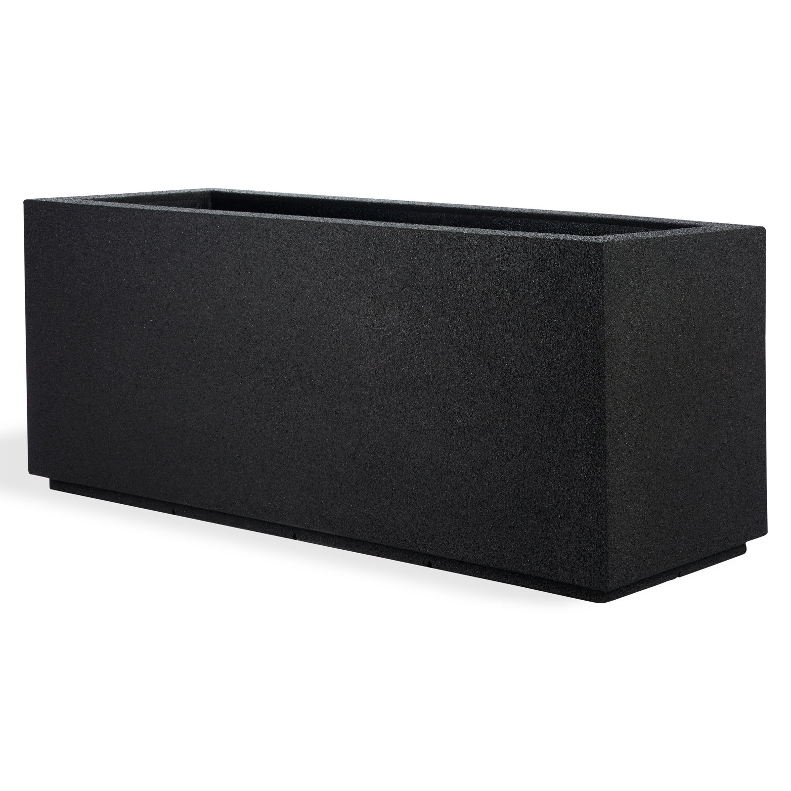 Gita Planter Box, Black Granite, 19" H x 46" W x 17" D