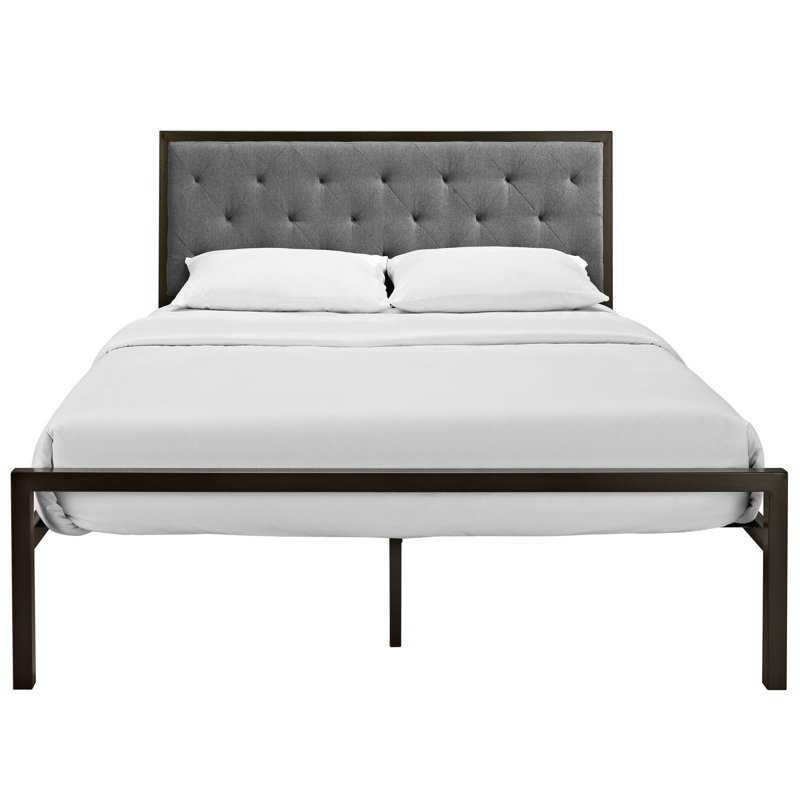 Lit en tissu Modway Mia, Grand, Gris