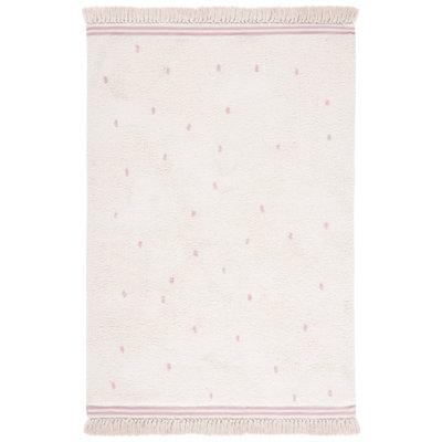 Kawamoto Hand Woven Cotton Machine Washable Polka Dots Rug