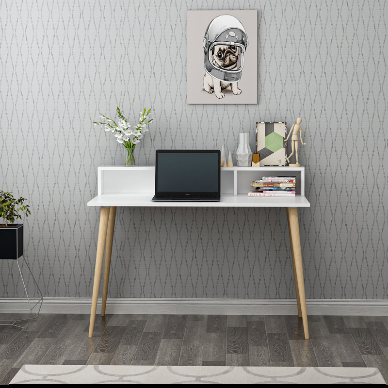 Bureau d'étudiant, H 60 po x l 120 po x P 75 po, Blanc