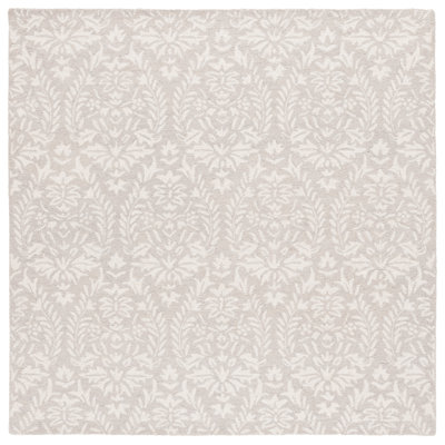 Raquele Ebony Hand Tufted Wool Pile Floral Rug