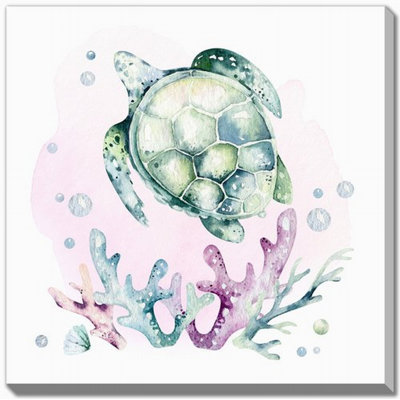 Tortue2, art mural sur toile