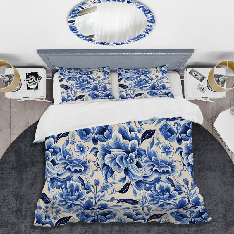 Ensemble de housse de couette Cobalt, Housse de couette simple + 1 taie décorative stan