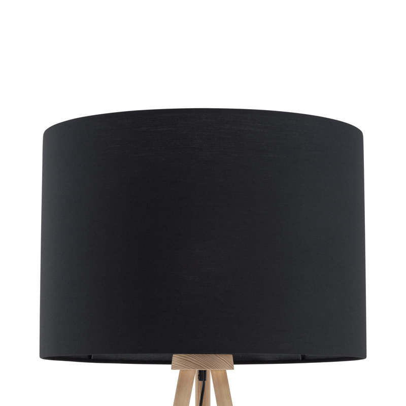 Lampe sur pied Addisin, Noir, noir, noir, noir