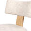 Chaise de salle à manger rembourrée à dossier divisé, ensemble de 2, en travertine beige Louise