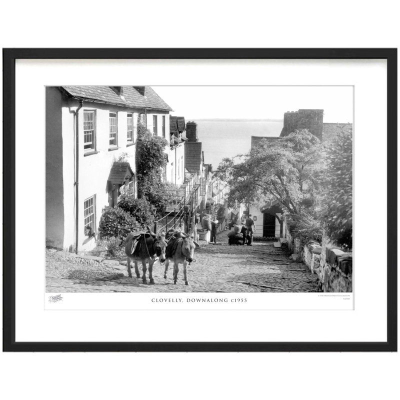 Clovelly, Downalong C1955 - Single Picture Frame Print, 60cm H x 80cm W x 2.3cm D