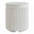 Outdoor Round Propane Tank Cover Table with Vertical Fluted Design-84718159