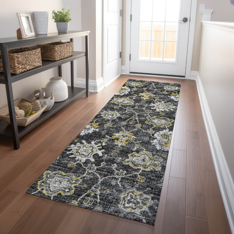 Tapis avec envers antidérapant Ellenmarie, Tapis de couloir 2 pi 3 po x 7 pi 6 po